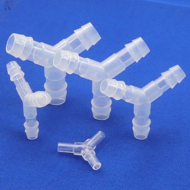 5~200Pcs 4~12mm Plastic 120°Y-Type Equal Dia Tee Connector Liquid Gas Water Diverter Pagoda Hose Joints Aquarium Pipe Fittings