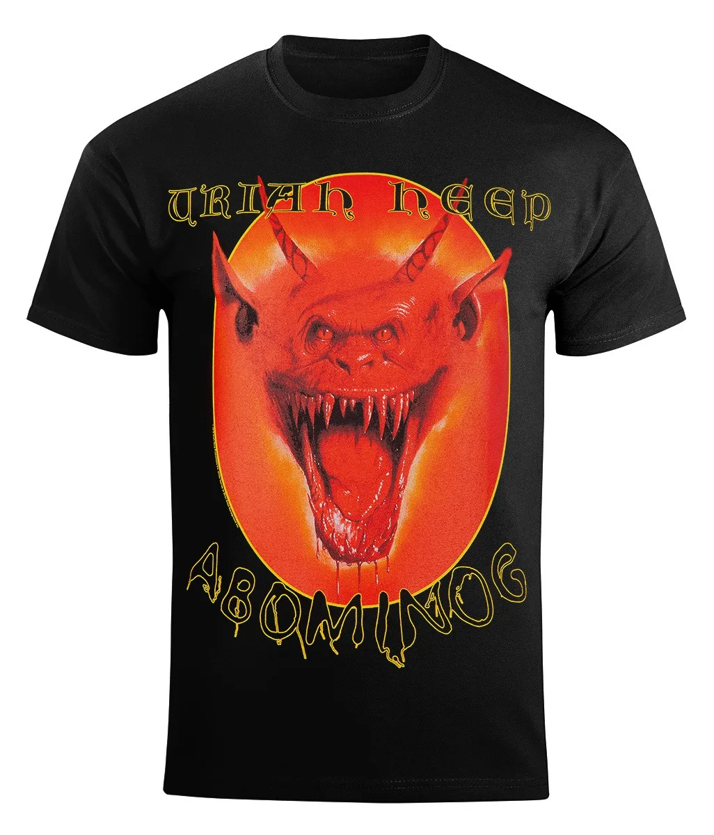 

URIAH HEEP ABOMINOG T-Shirt Men Women Short Sleeve Cotton Tees Retro Hip Hop Y2k T-shirt Summer Tops Men's T-shirt Streetwear