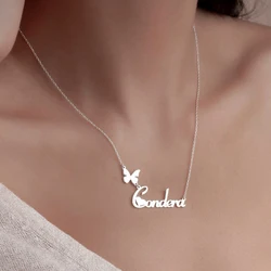 Personalized Necklace Customized Butterfly Name Necklace Minimalist Necklace Birthday Gift Butterfly Jewelry Gift for Her