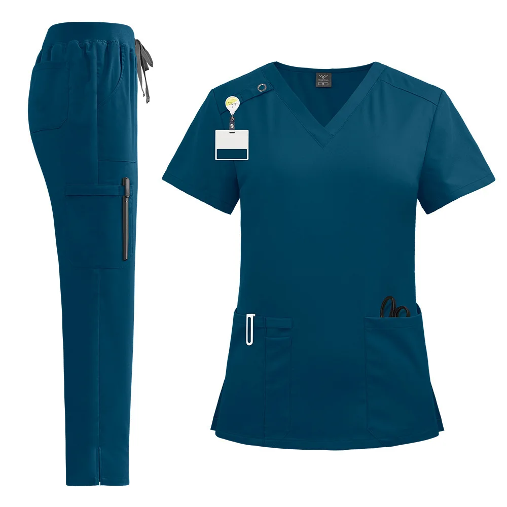 Hospital Medical Uniforms Doctors Scrubs Sets Surgical Tops Pant Nurses Accessores Dental Clinic Beauty Salon Workwear Clothes