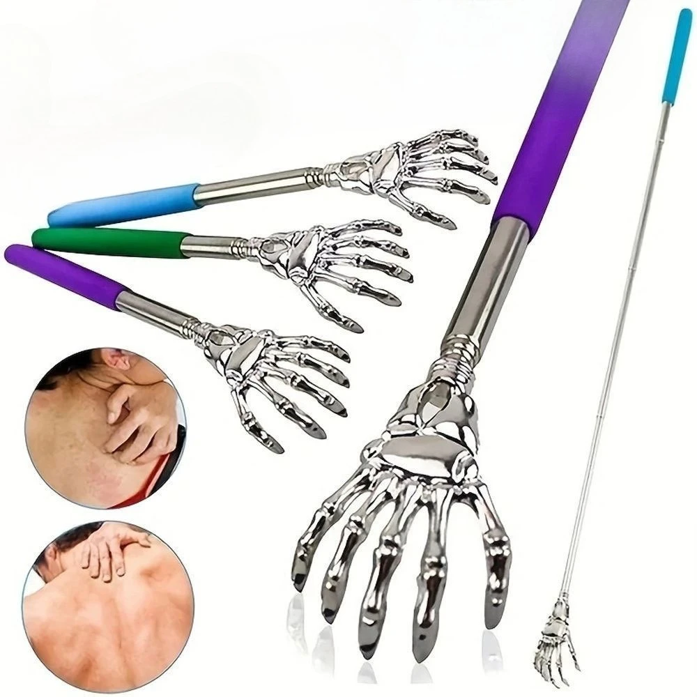 Extendable Back Scratcher Comb Stainless Steel Telescoping Back Scratcher for Both Human and Pets Extendable Back Massagers Comb