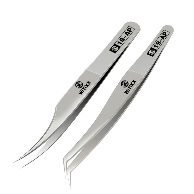 WITIXX Orologio da computer riparazione telefono cellulare pinzette di precisione bellezza nail art clip per depilazione 18-AP 19-AP