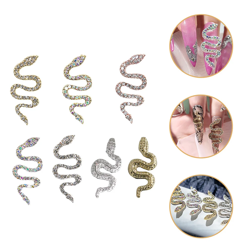 

7pcs Decorations Durable Nail Art Rhinestones Gems Retro Manicure Gems Rhinestones For Nails Nail Decor Christmas Birthday