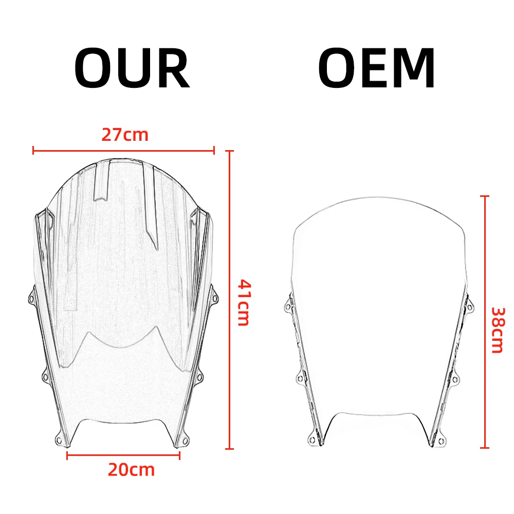 For GSX 8R GSX-8R GSX8R 2024 2025 TOURING SCREEN Increase Height Windscreen Accessories Adjustable Wind Screen Windshield