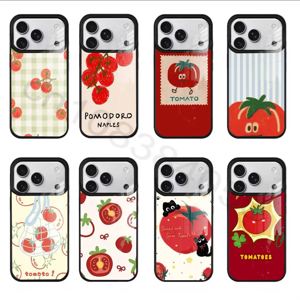 

Cute Red Tomato Phone Case For iPhone 17,16,15,14,13,12,11,Pro,Max,Plus,Mini,SE4,E For Magsafe Wireless
