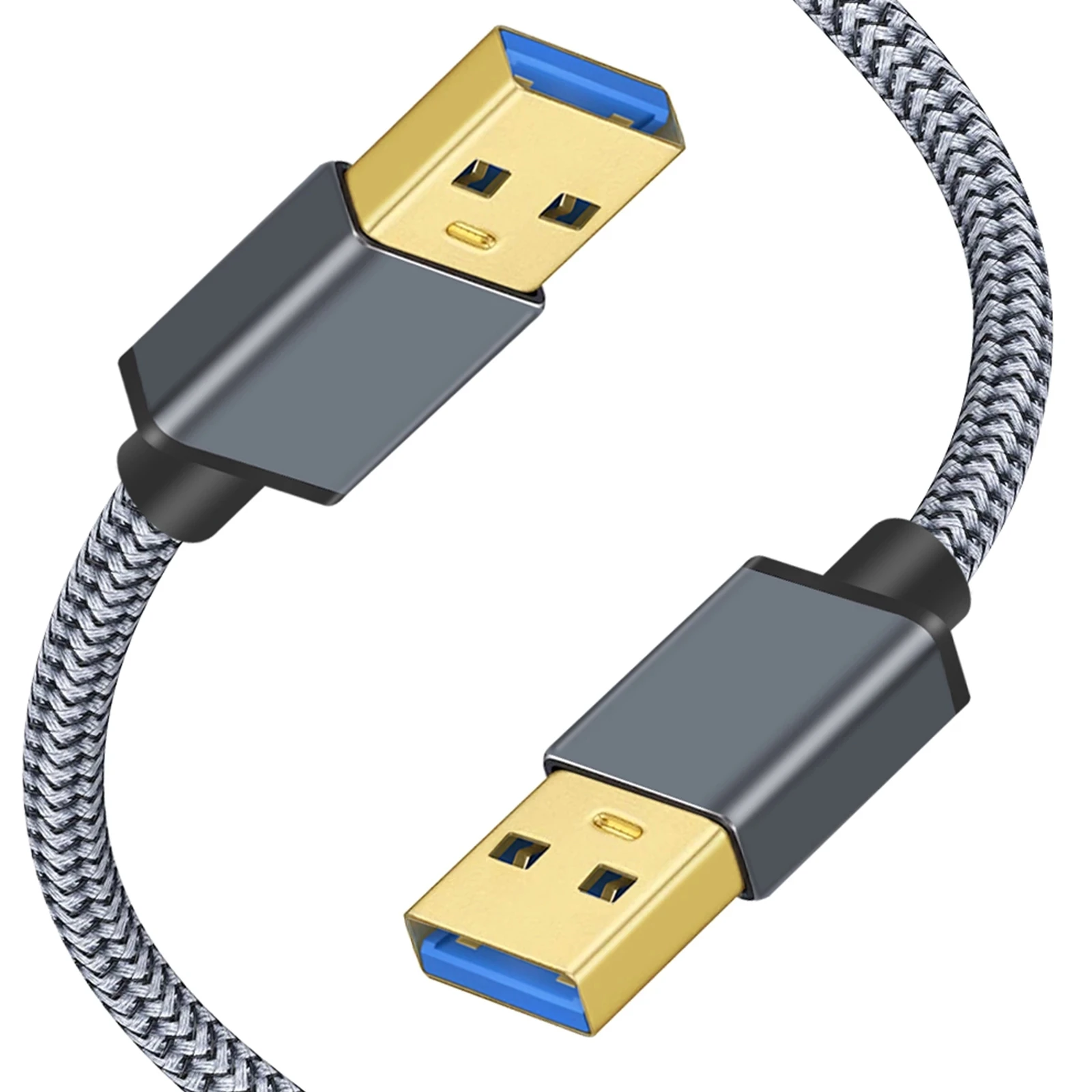 USB 3,0 кабель «Папа-папа» двойной USB-шнур, совместимый с Корпусами жестких дисков, DVD-плеером, ноутбуком