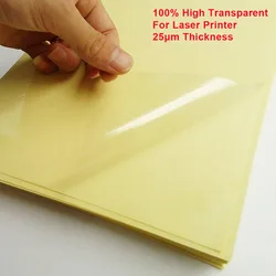 25μm Thickness A4 Blank High Clear/Transparent Label Sticker Paper For Laser Printer