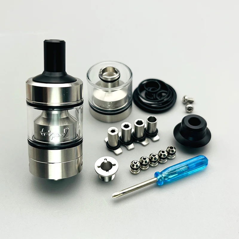 DSX vape ترايبود 2 هيئة الطرق والمواصلات MTL/DL البخاخة 316ss 22 مللي متر 2.8 مللي ملء لفائف واحدة قابلة لإعادة البناء خزان مع 10 قطعة دبابيس الهواء