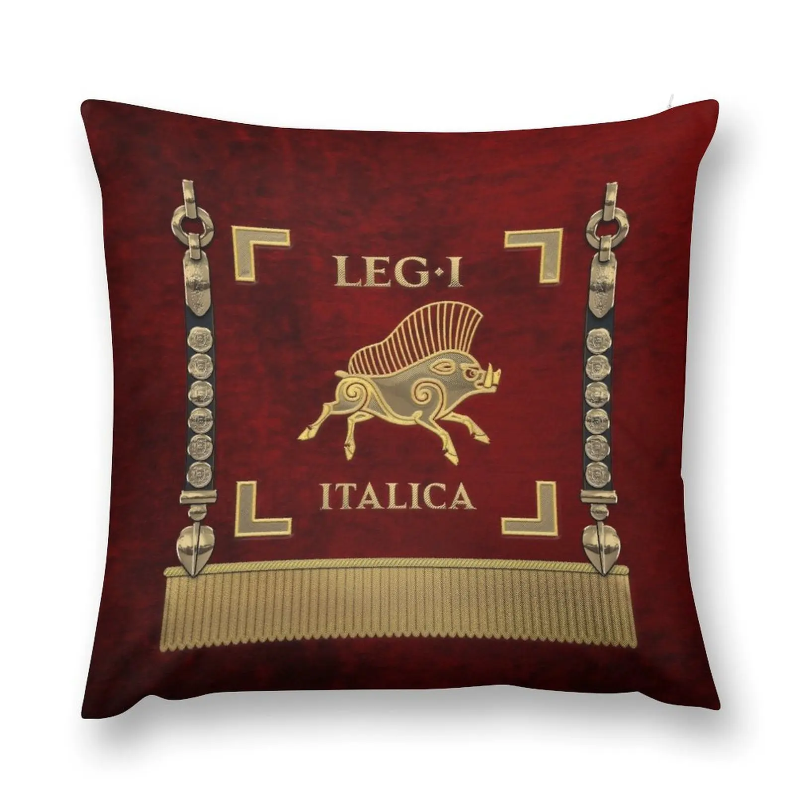 Standard of the Italian First Legion - Vexillum of Legio I Italica Throw Pillow luxury sofa pillows pillow