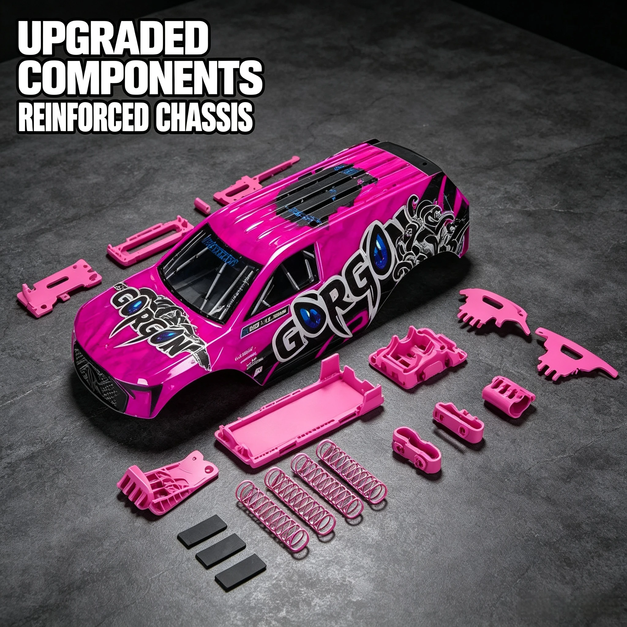 Arrma 1/10 Gorgon MEGA 550 Brushed RC Monster Truck, 2WD Electric Off Road Remote Control Hobby Vehicle 2025 New Model