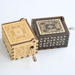 Music Box  Wooden Hand-Crank Music Box  New Year, Birthday, Mother's Day Gift