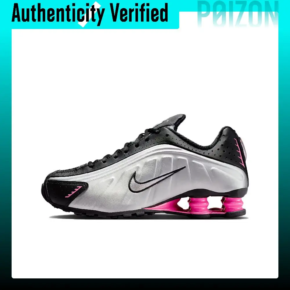 Nike Shox R4 Breathable Lightweight Low top Casual Running Shoes Women's AR3565-012