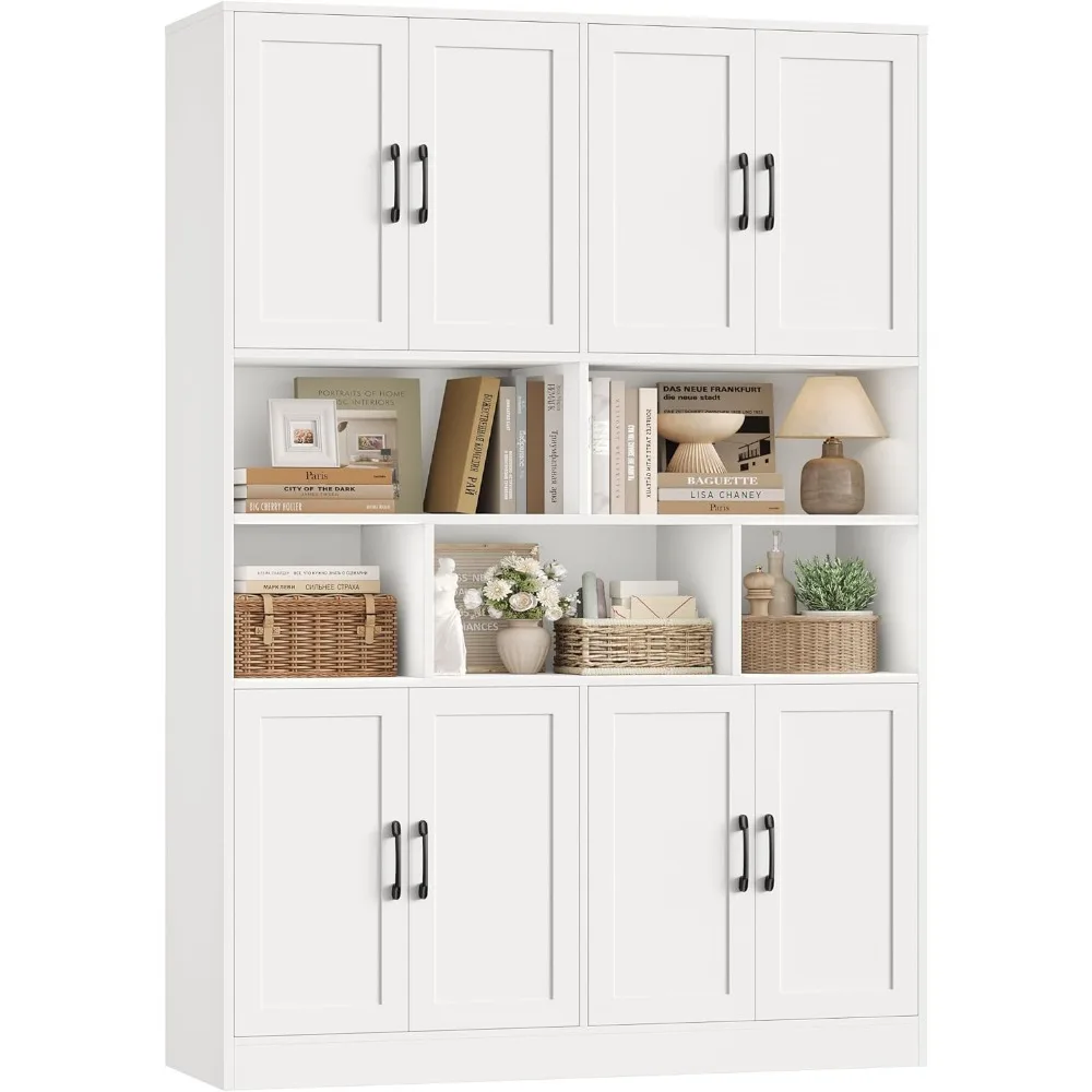 خزانة تخزين طويلة 71 بوصة، خزانة مطبخ كبيرة مع أرفف وأبواب عميقة، رف عرض قائم بذاته مقاس 47 بوصة مع #1