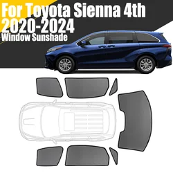 Custom Magnetic Car Window Sunshade For Toyota Sienna 4th 2020 - 2024 Curtain Mesh Front Windshield 2021 2022 2023