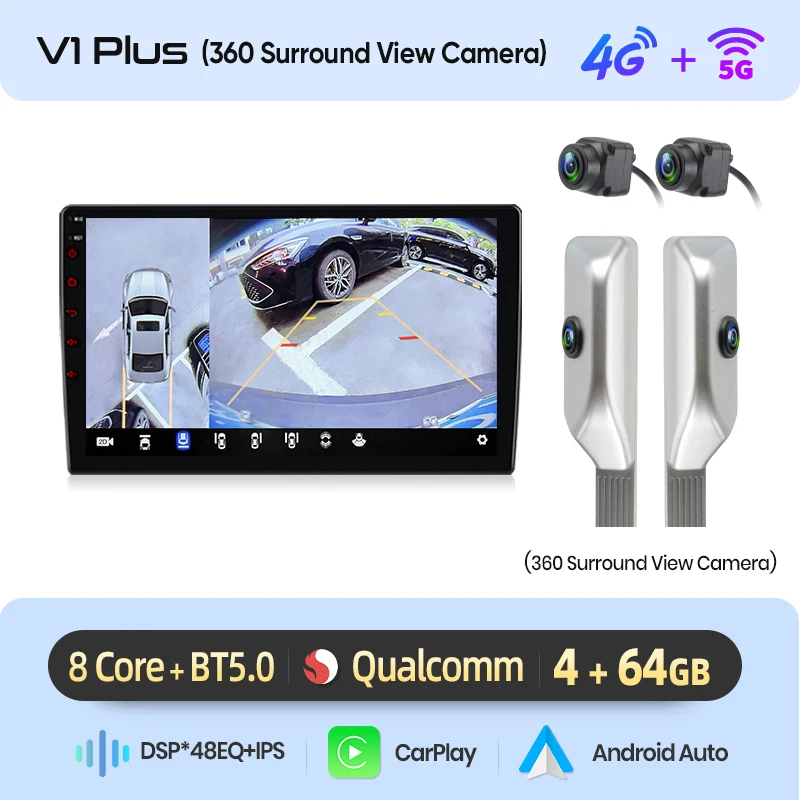 Junsun voor Renault Trafic 2015-2019 9 Inch 4GB 64GB Android 13 Car Stereo GPS Navigatie Carplay Auto Radio DSP Bluetooth FM Ondersteuning Stuurwielbediening USB AUX Ingang Achteruitrijcamera Klaar