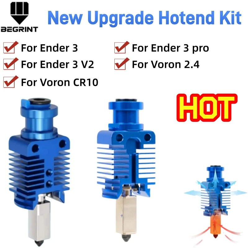 

Высокоскоростной высокотемпературный хотэнд TZ E3 2.0 для Ender 3 V2, CR10, VORON 2.4, BEGRINT: Улучшенный экструдер с защитой от засоров, запчасти для 3D-принтеров