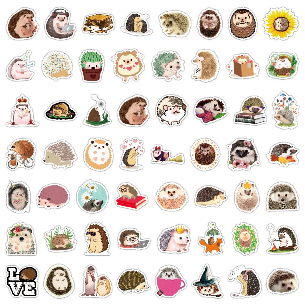 10/30/50PCS Kleine Igel Aufkleber Cartoon PVC Wasserdichte Aufkleber für Laptop Telefon Fall Skateboard Gepäck Freddy aufkleber