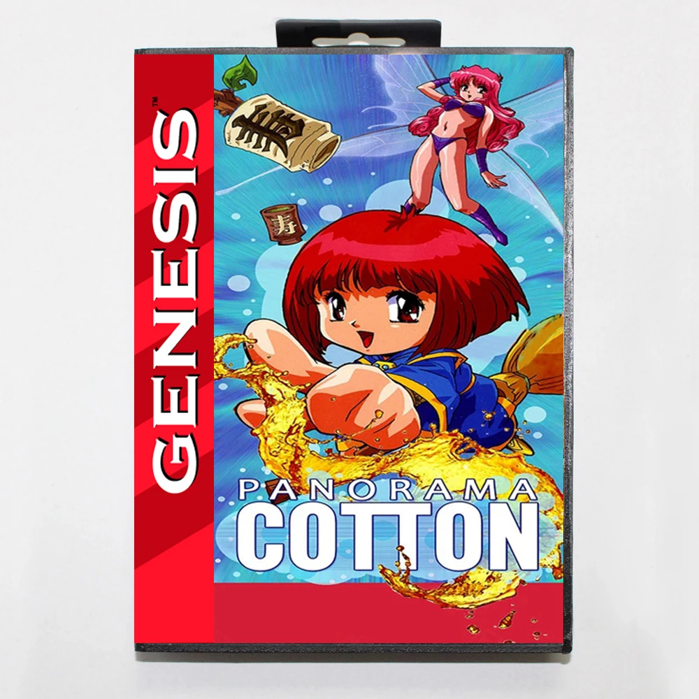 us Cotton MD Game Cartridge with USA Box for 16 Bit Sega Megadrive Genesis System
