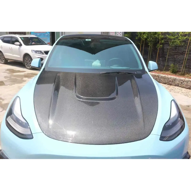 Factory New High Quality Wet Carbon Fiber Hood   Model Y