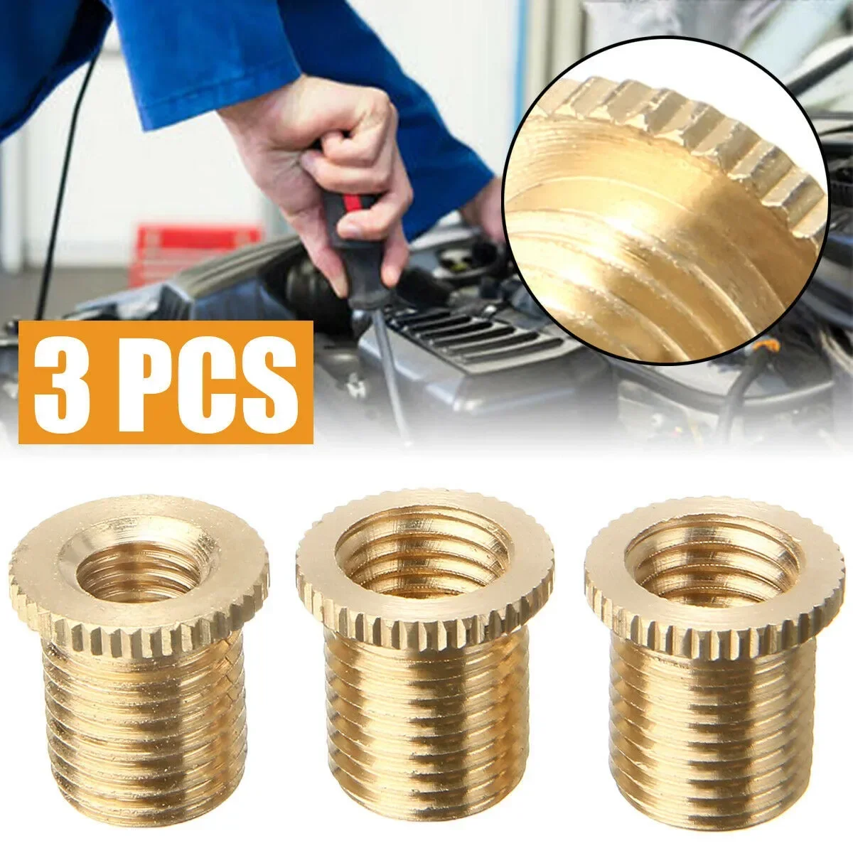 

CarHome 3x Gear Shift Knob Thread Adapter Nut Insert Kit M10x1.25 M10x1.5 M8x1.25 Aluminum Alloy Shift Knob Thread Adapter NE