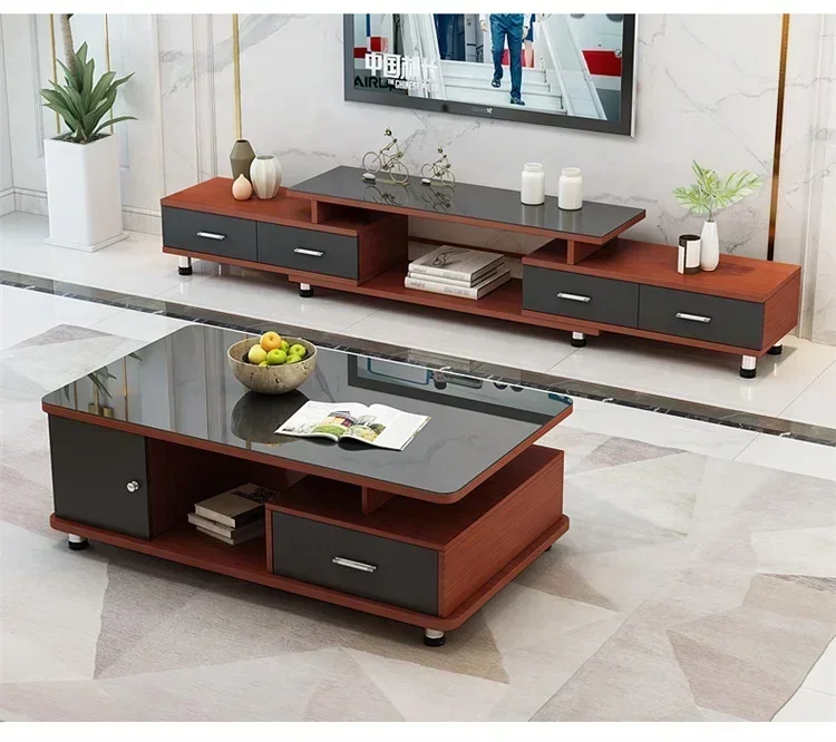 Glass Table Top Coffee Table Home Furniture TV Cabinet Sectional Living Room