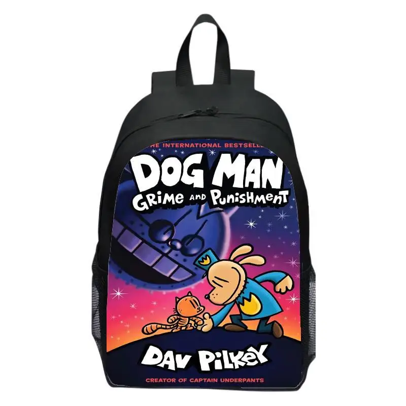 Ransel Anak Dog Man Detective Dog Ransel Fashion untuk Siswa Sekolah Dasar, Menengah, dan Menengah Atas