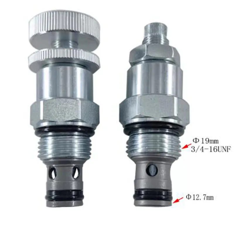 Hydraulic throttle valve LNV2-08 threaded cartridge flow control valve, manual adjustment speed valve