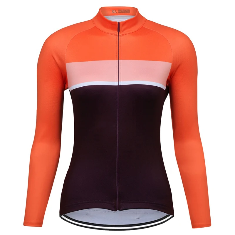 Women's Long Sleeve Cycling Road Jersey, Bike Jacket, Motocross Shirt Wear, MTB Top Sweater, Female Sport Coat, Bib Corps