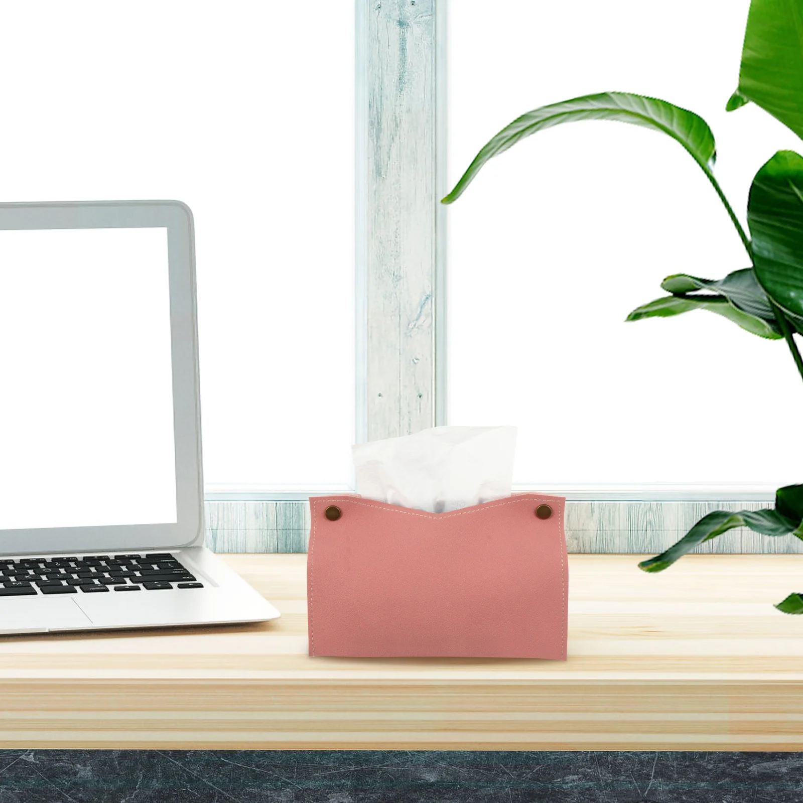 

1pc Stylish PU Tissue Storage Box Creative Napkin Container For Home Office Car Use