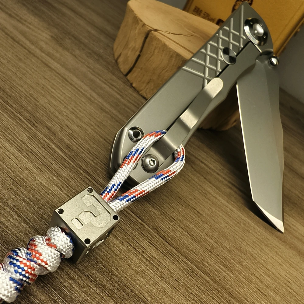 Imagem -05 - Edc Titanium Alloy Beads Kinife Pingente Paracord Decorações ao ar Livre Colar Pulseira Camping Gear Ferramentas Edc