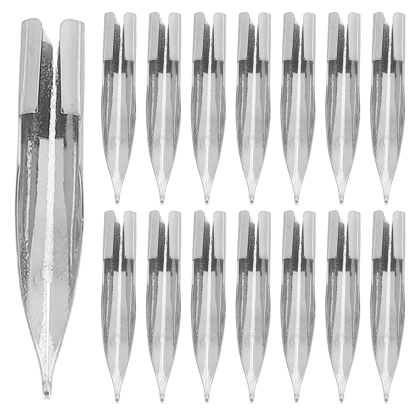 25Pcs Metal Pen Nibs 0.38mm Replacement Tips for Fountain Pens Smooth Line Consistent Ink Flow Long Term Use Professional Grade
