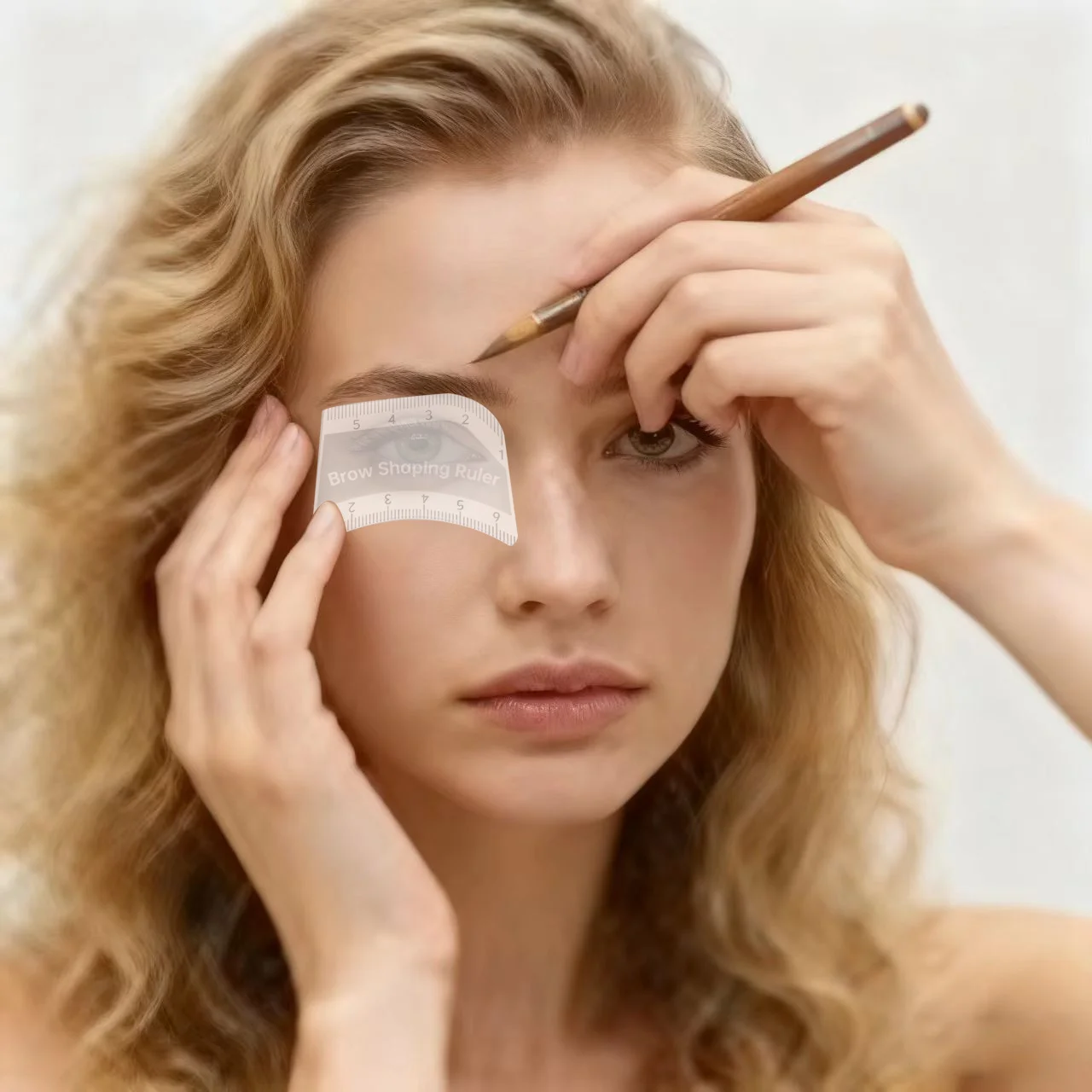 1PC Righello per la mappatura delle sopracciglia Righello per modellare le sopracciglia 1 minuto Disegno rapido Design Sopracciglio Strumento facile Microblading Stencil Mekup permanenti