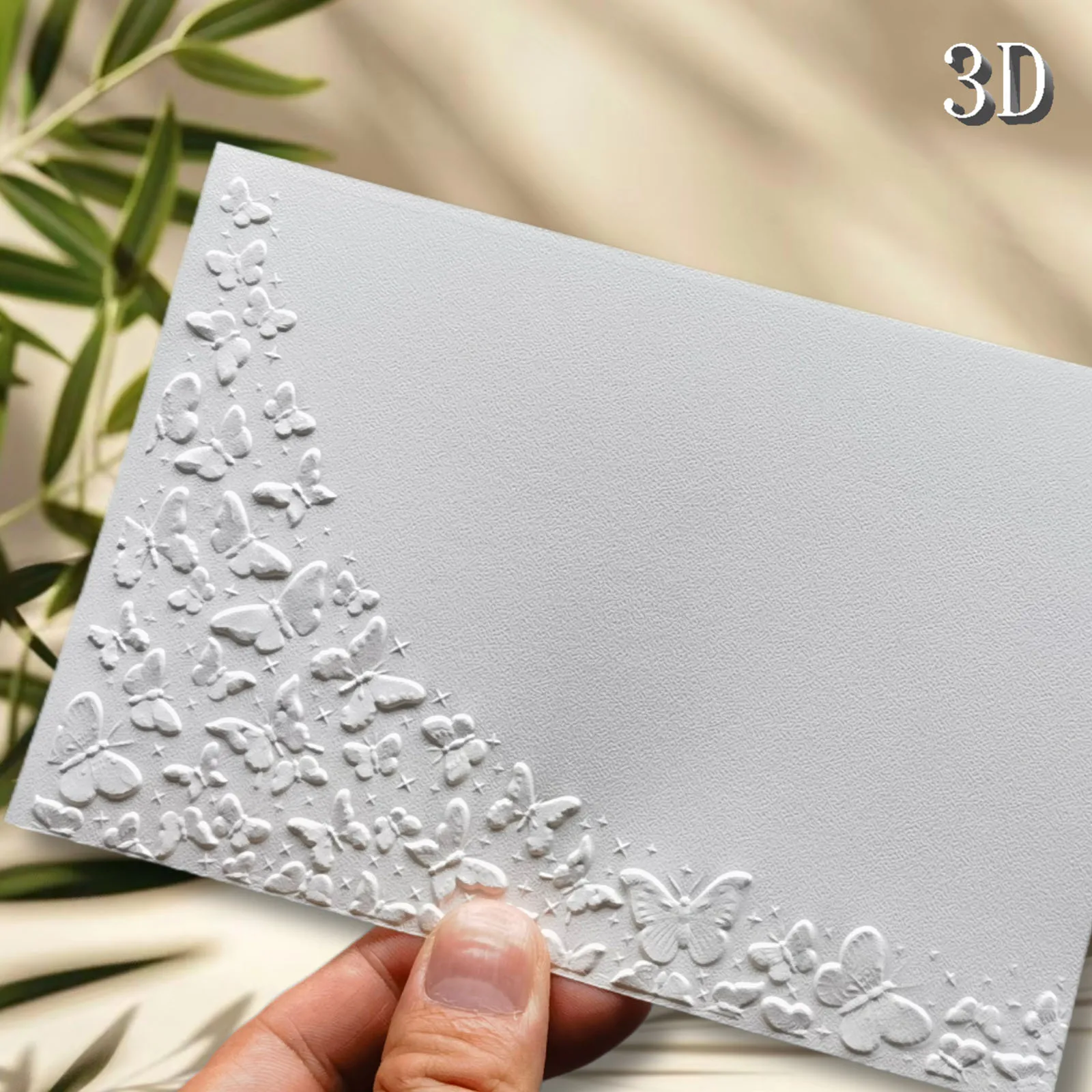 اختيار شعبي، مجلد منقوش ثلاثي الأبعاد الأكثر مبيعًا، نسيج "Butterfly Shadow Dancing in the Dreamy Corner"، سهل الاستخدام للبطاقة m