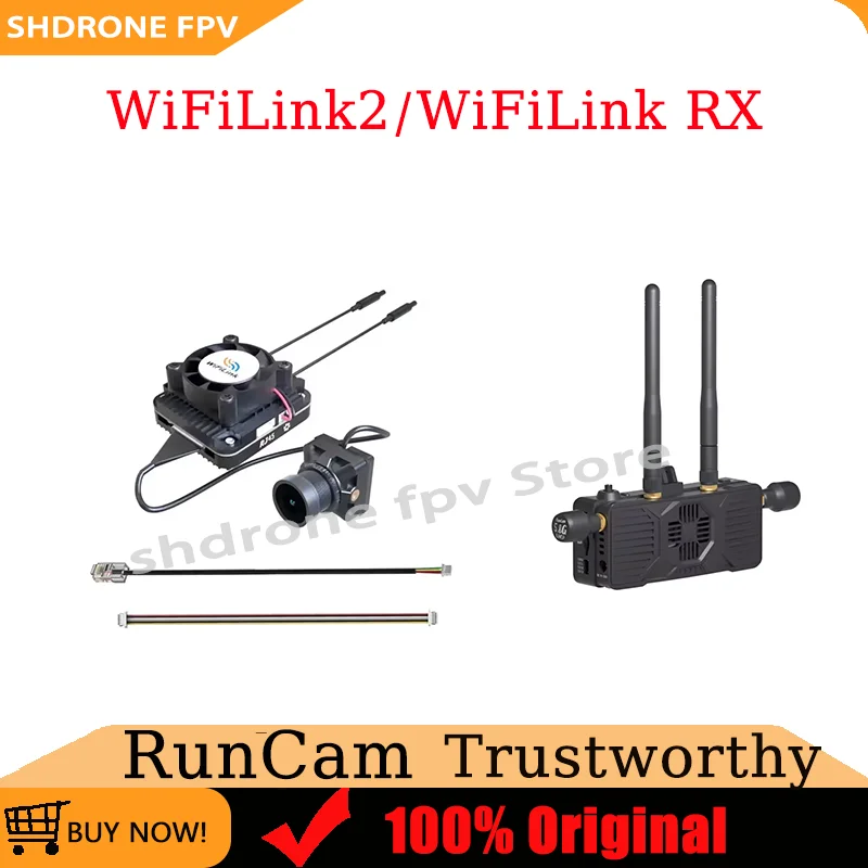 RunCam Wireless WiFiLink2 Digital HD FPV Transmitter/WiFiLinkRX Digital HD Receiver on OpenIPC for RC FPV Freestyle Drones