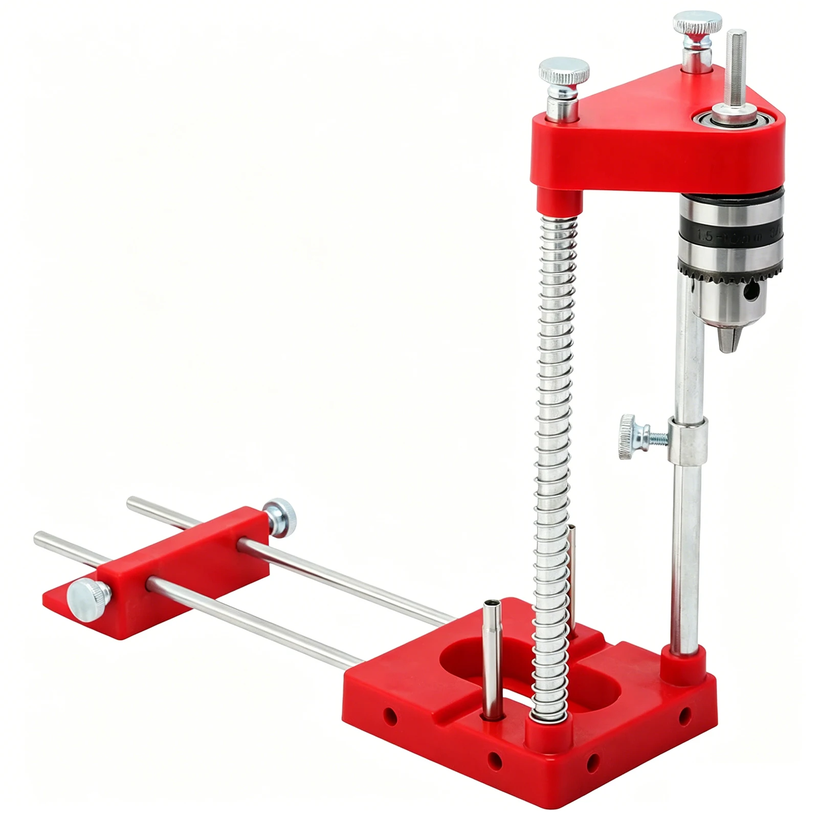 Drill Punch Locator Adjustable Portable Drilling Tool Hole Jig Woodworking DIY Drill Bench Press Machine