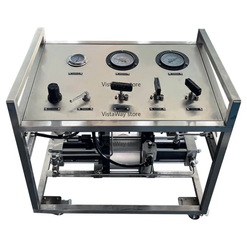 Air-Driven Double-Action Pneumatic Nitrogen Oxygen (N2O) Gas Booster Cylinder Filling System for Testing Equipment