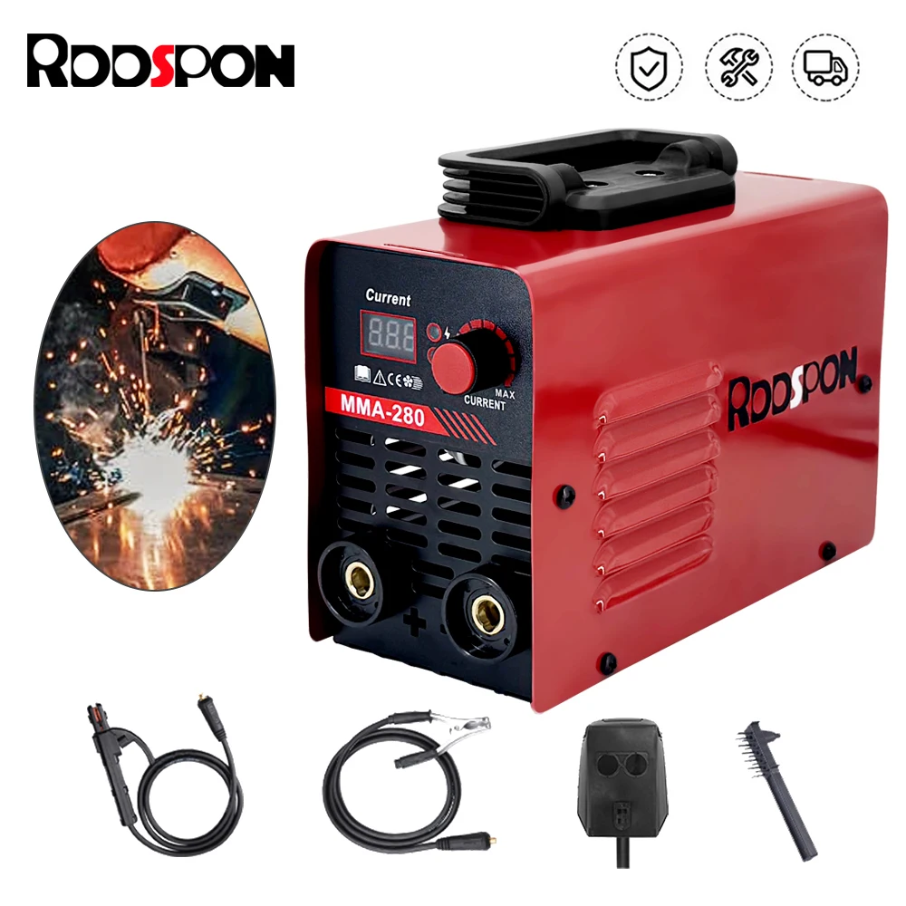 RDDSPON Portable Welding Machine 280A Inverter ARC Electric Welder 220V MMA Welder With Welding Cables For Metal Soldering Tools