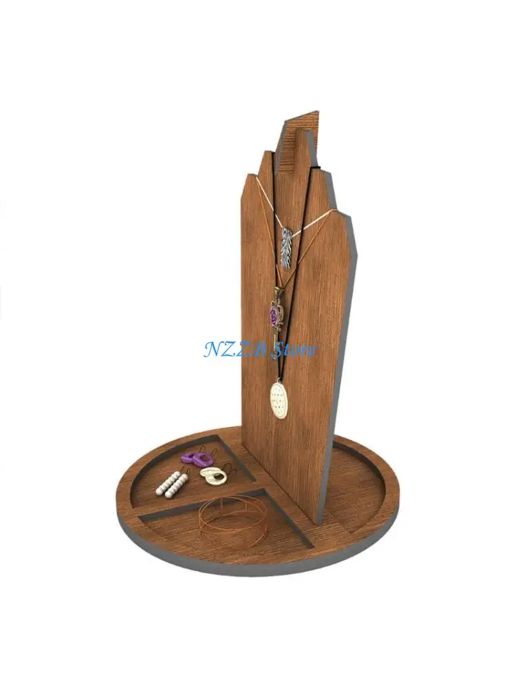 

T21F Jewelry Storage Rack for Home Organization Portable Rings Organiser Freestanding Necklace Bracelets Holder