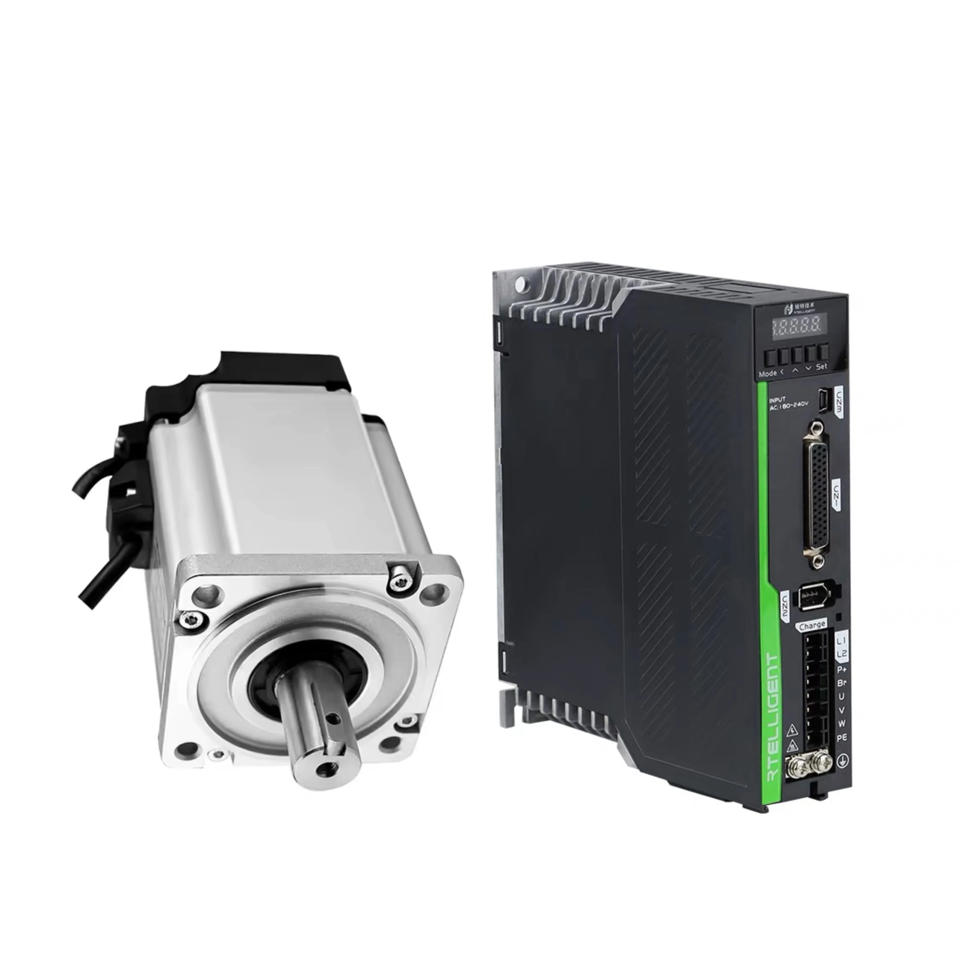 Imagem -02 - Magnético 23bit Codificador Óptico 3000rpm Pares de Pólos Rs485 Kit ac Servo Motor com Driver 100w 200w 400w 750w 1000w 17bit