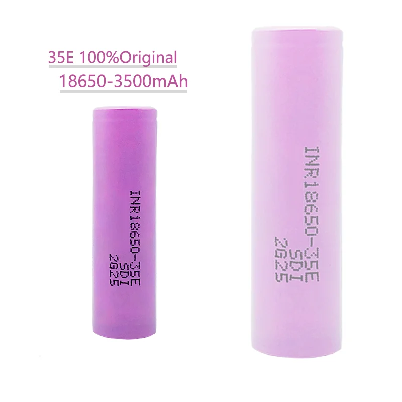 Mkepa 18650 배터리, 충분한 용량 INR 리튬 이온 배터리, 35E, 3.7V, 3500mAh, 25A