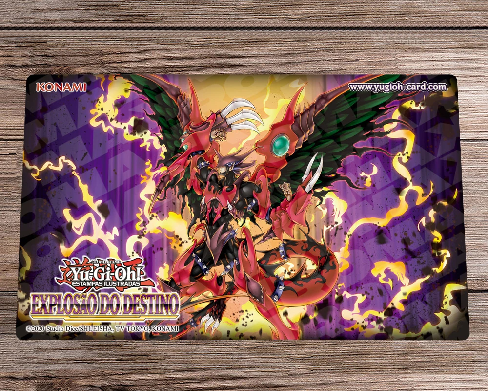 YuGiOh D-HERO - Destroy Phoenix Enforcer Playmat Trading Card Game Mat TCG CCG Mat Anti-slip Rubber Mouse Pad Desk Mat Free Bag