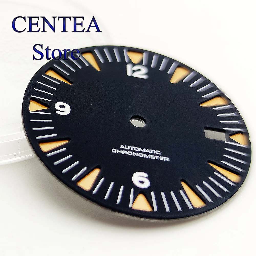 Richus-移動用滅菌ダイヤル、31mm、黒と青、nh35、nh35a、eta2824、2836、miyota8205、8215、821a、dg2813、3804、pt5000、移動に適合