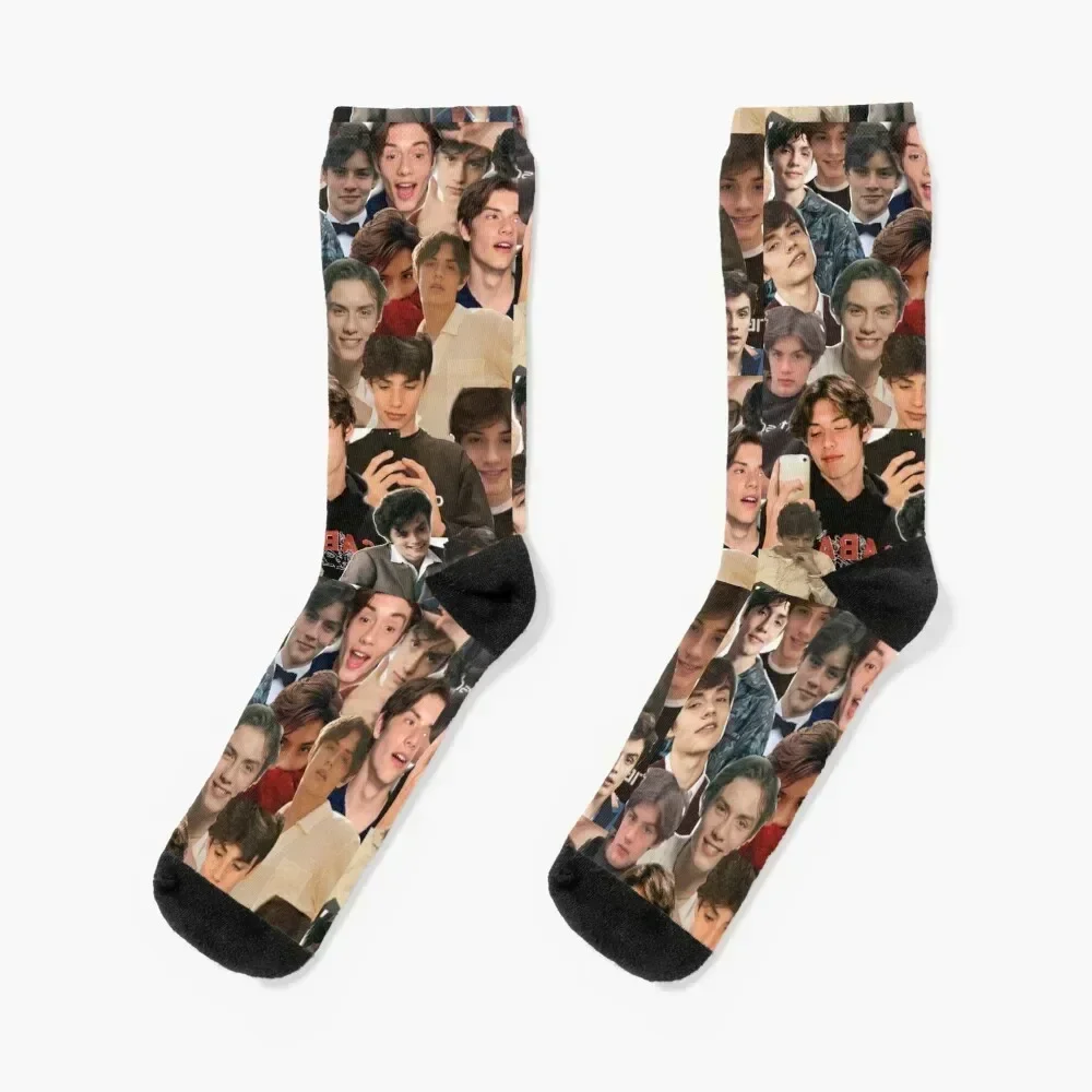 

Louis Partridge edit by Stasii Socks Stockings man crazy compression Hiking boots Socks For Men Women's