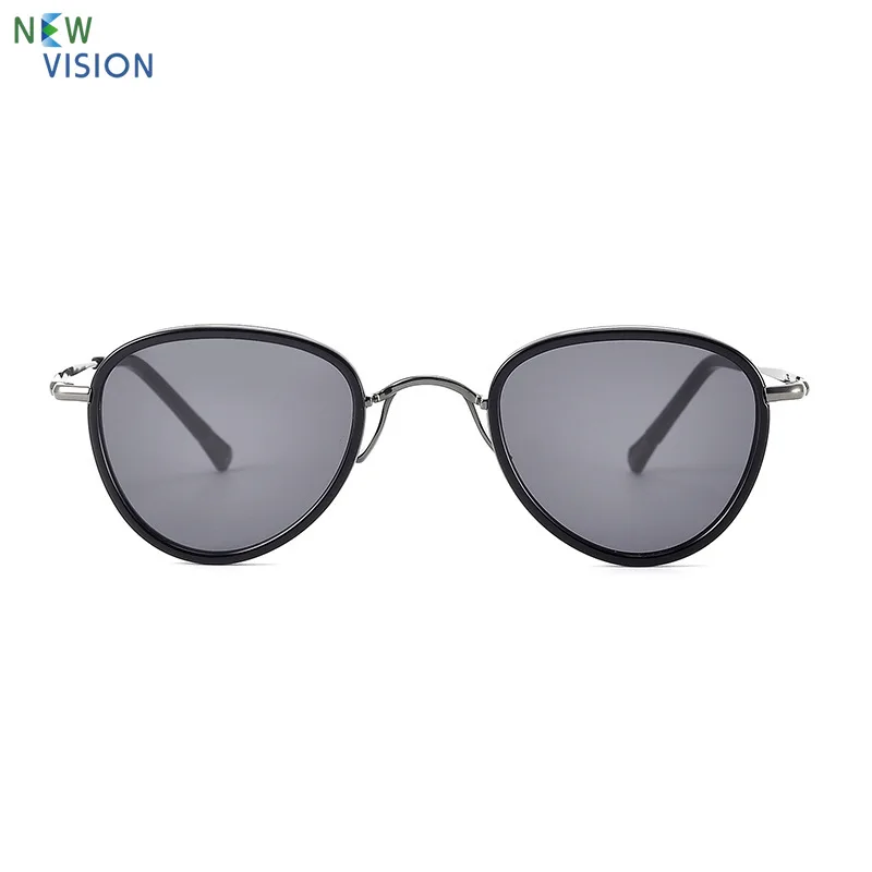 2025 جديد الكورية الرجعية الرجال البيضاوي الطيار موضة العلجوم النظارات الشمسية التيتانيوم النقي النساء في الهواء الطلق الاستقطاب UV واقية نظارات شمسية #5