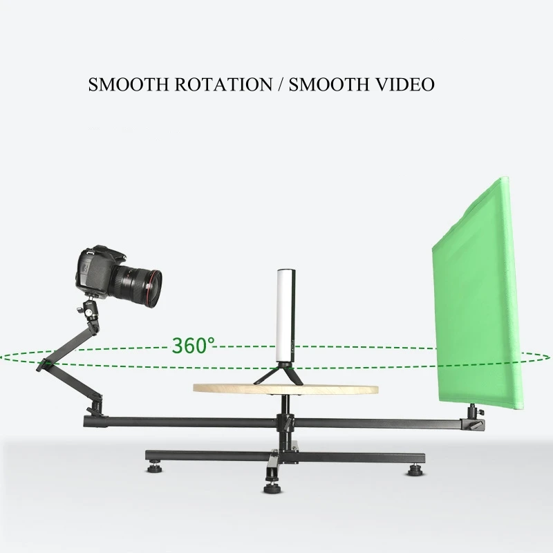 360° Panoramic Surrounding Rotating Table Photography Studio Video Shooting Auxiliary Base SLR Camera Round Rotary Stand