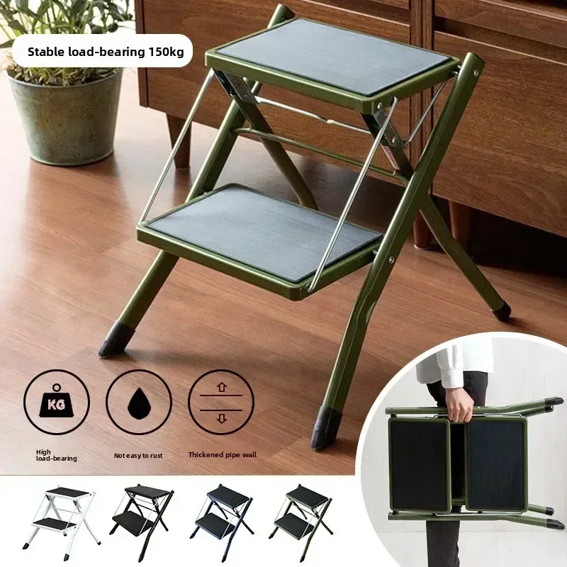 

Folding ladder thickened household kitchen ladder stool dual-purpose portable outdoor car wash foot stool