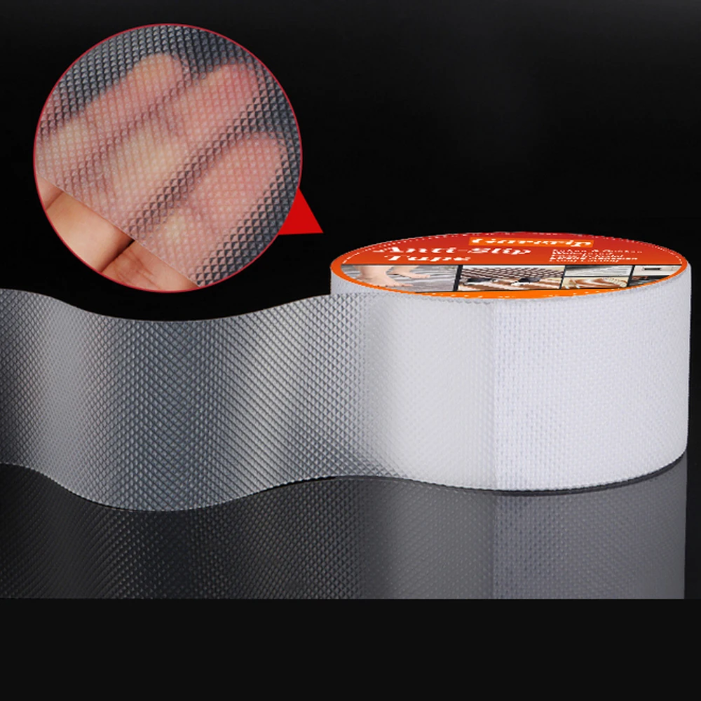Diamond-Patterned Transparent Anti-Slip Safety Tape, 2inch Inches Wide X 35 Feet Long, Can Be Cut to Size, Self-Adhesive Anti-Slip Tape, Universal Anti-Slip Adhesive Tape for Indoor/Outdoor Stairs, Bathtubs, Bathrooms, Swimming Pools, Boats, Transparent Safety Anti-Slip Roll Tape