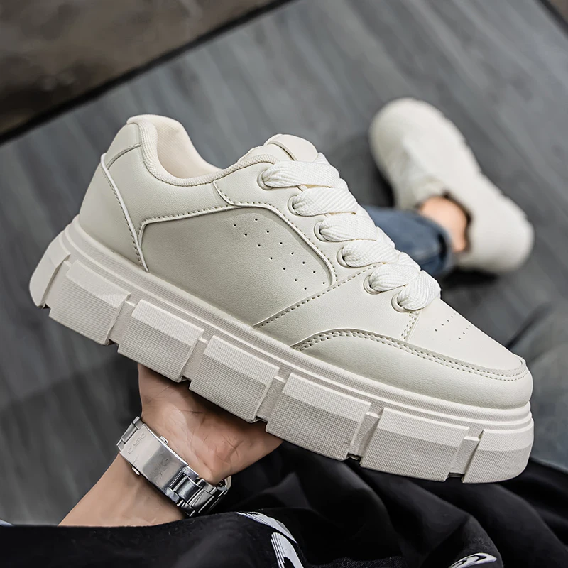 

2025 New Arrival Solid Color Thick Sole Walking Shoe Sports Footwear Fashion Running Sneakers Platform Outdoor Footwear Wearable