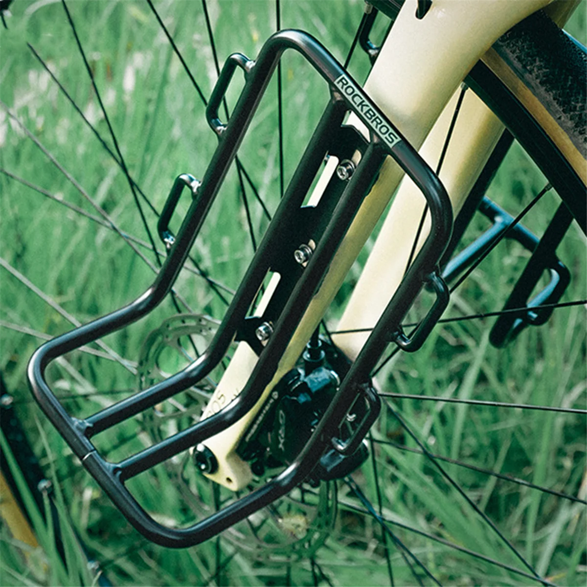 SMIEA ROCKBROS Полка для передней вилки велосипеда с сумкой для велосипедной вилки Дорожные велосипедные стойки Несущий багаж Портативная сумка для велосипеда Аксессуар
