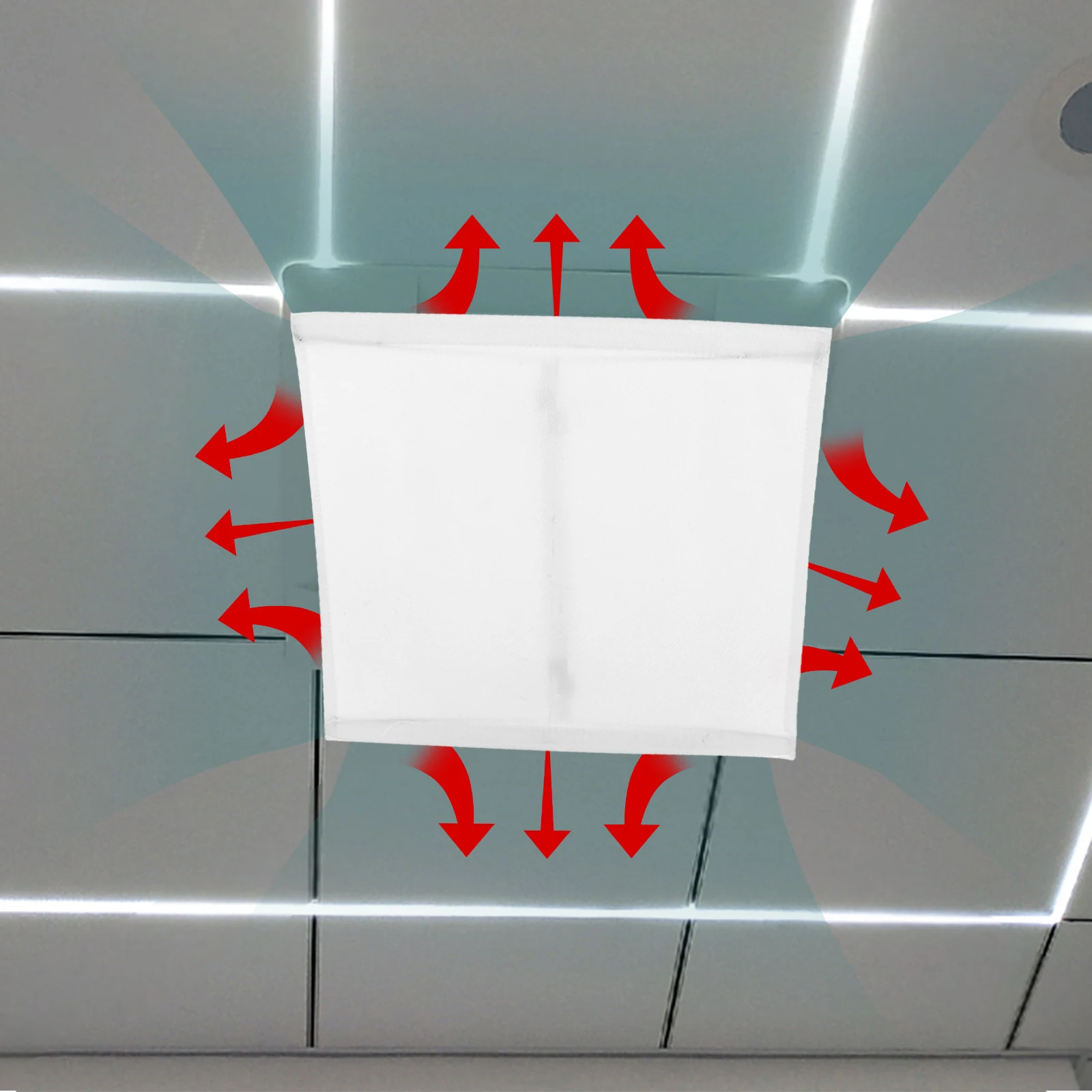 

Square 35x35 White AC Deflector Easy Installation Prevents Direct Blowing Central Air Conditioner Vent Baffle For Home Office